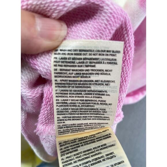 NWT Wrangler Sweatshirt Womens Small Tie Dye Oversize Blue Yellow Pink Cotton - Picture 10 of 12